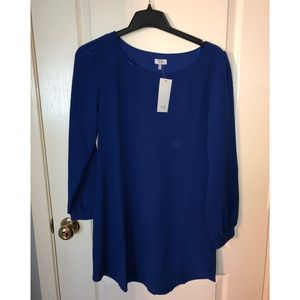 Blue long sleeve dress NWT